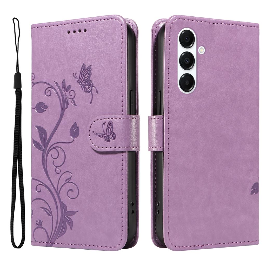 For Samsung Galaxy A16 4G/Galaxy A16 5G/Galaxy A17 5G/Galaxy A26 5G PU Leather Cases Flower Pattern Wallet Stand Phone Cover with Strap