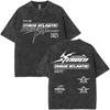 Chase Atlantic Lost in Europe and UK Tour 2025 Album Vintage Washed T Shirts Men Hip Hop Gothic Short Sleeve T-shirts Streetwear