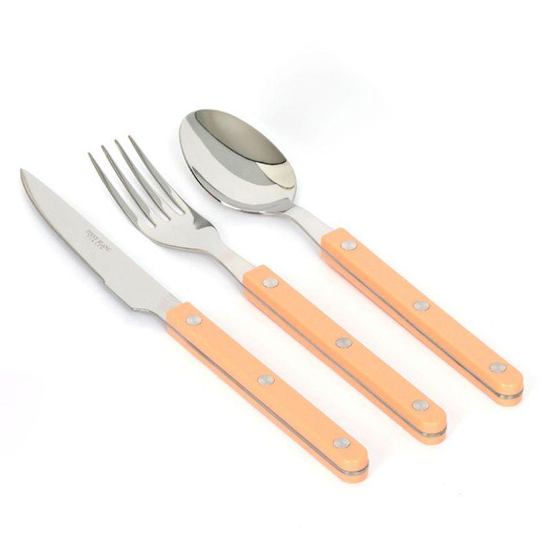 Katewaltz Tiny Blanc Rev Cutlery 3-Piece Dinner Knife, Spoon, Fork