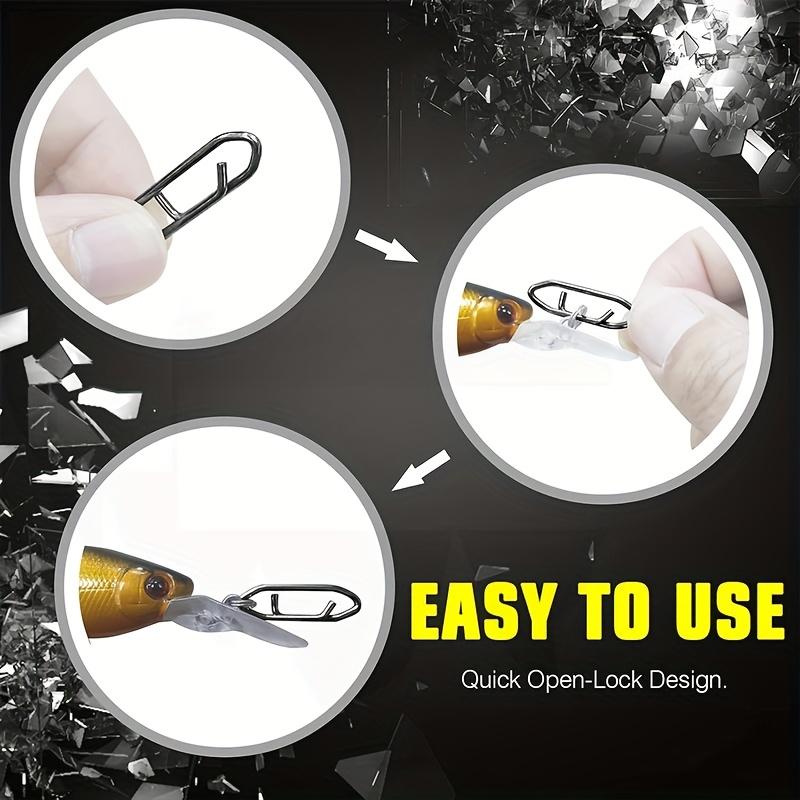 2Pcs Fishing Swivel Connector Strong Clip Quick Replacement Fishing Swivel Connector for Freshwater and Saltwater Fishing Gear