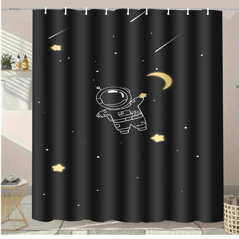 Flowers fruits washable Dirt-Resistant Shower Curtain Shower Head waterproof Polyester Bath Curtain For Home Decor Accessories