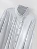 Women's 19 Momme Stretch Double Georgette Silk Ruffle Shirt, Long Sleeve, French Light Luxury, Casual, New Spring Collection