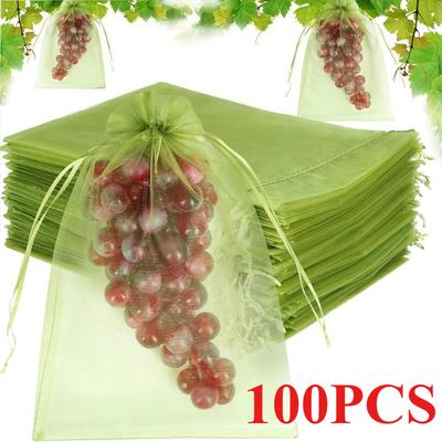 10-100 ΤΕΜ Προστατευτική Σακούλα για Σταφύλια Σακούλα Ανάπτυξης Φυτών Δίχτυ Κήπου για Προστασία από Πουλιά Σακούλα Προστασίας από Έντομα για Λαχανικά Φράουλες Εργαλείο Κήπου