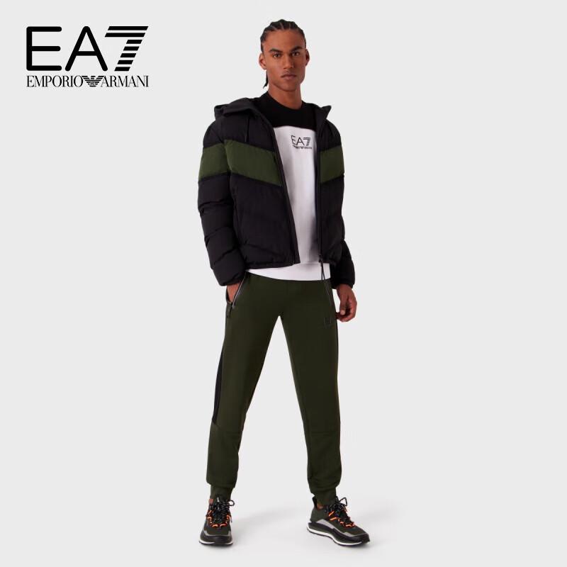 Emporio Armani EA7 Men's Short Hooded Cotton Jacket