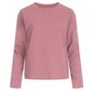 Shop   Women Basic Semi Crop Round Neck Long Sleeve T shirT True Purple Dai Wsh 