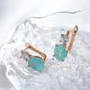 New Emerald Oval Cut Zircon Drop Earrings For Women Luxury Natural Zircon With  Rose Gold Earrings Wedding Jewelry