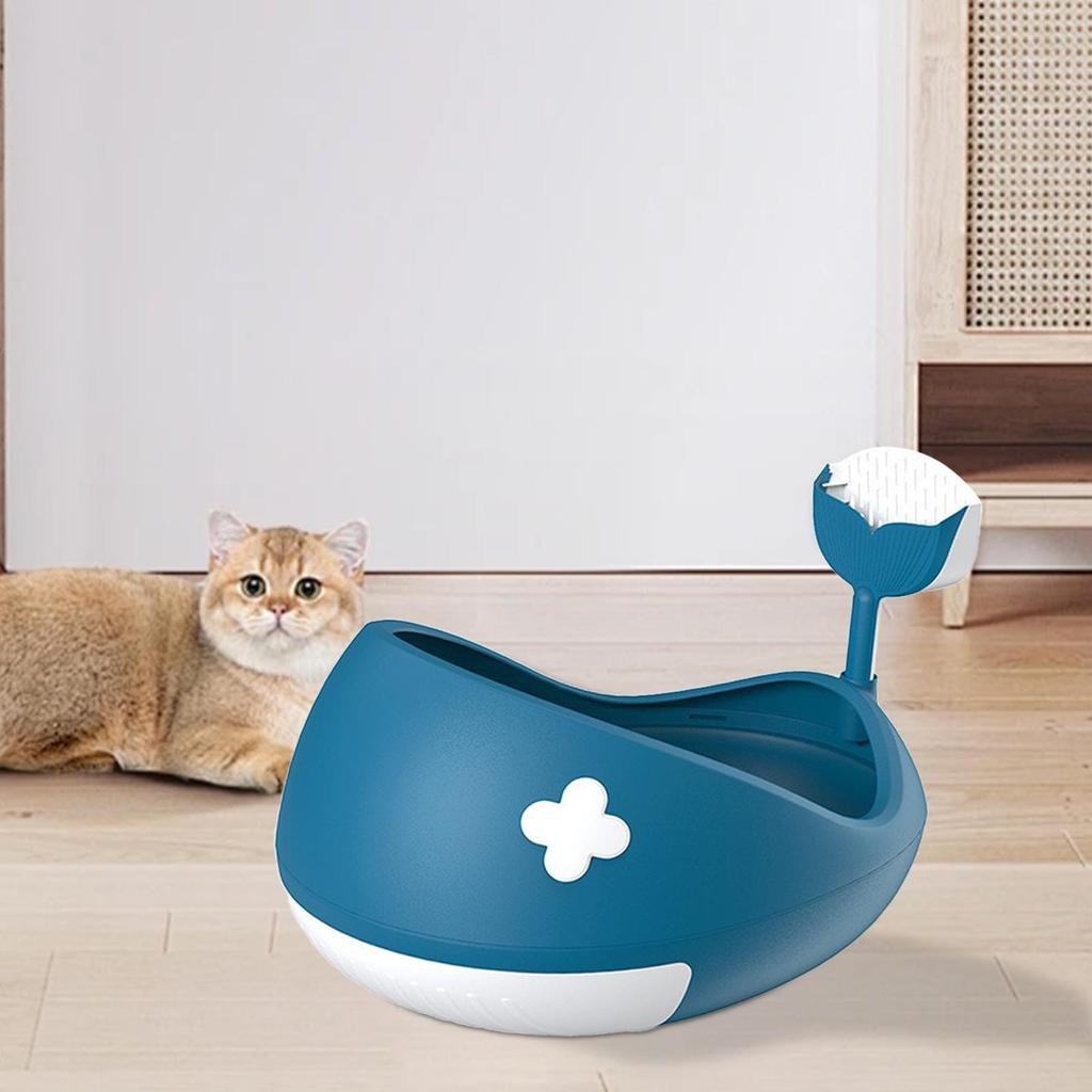 Open Litter Box Cat Sandbox Splashproof Easy To Clean Portable Kitten Potty Toilet Kitty Litter Pan for Indoor Cats Pet Supplies