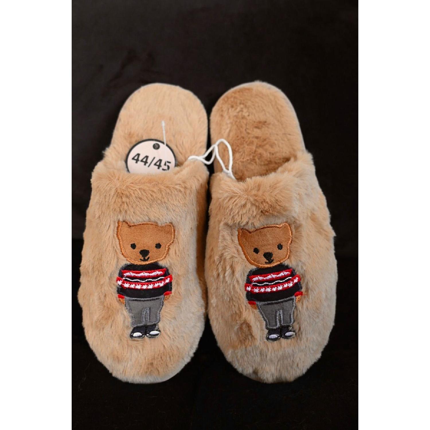 

Новые плюшевые домашние тапочки Teddy 36-37 коричневый