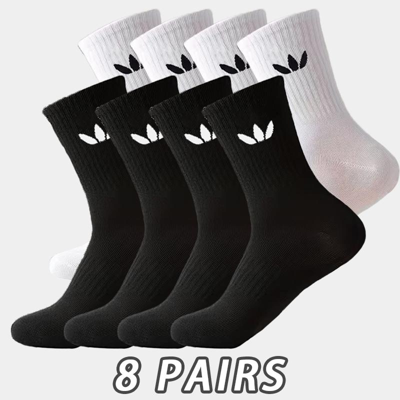 Xiaomi 2/4/6/8 pairs - unisex mid tube socks, clover sports socks, suitable for daily casual exercise and street wear