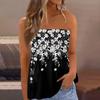 Tube Toppe Til Kvinder,Sød Sexet Off Shoulder Print Ærmeløs T-shirt
