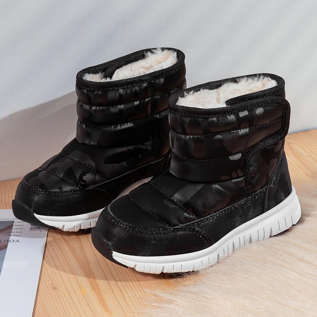 Kids Boys Boys Girls Winter Snow Boots Waterproof Outdoor Warm Faux Plush Lined Shoes