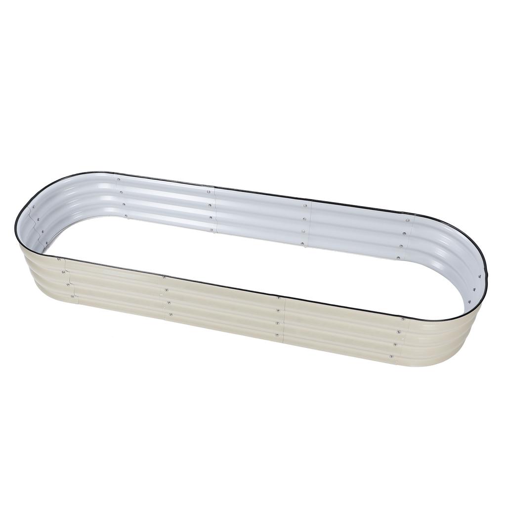 Raised Garden Bed Kit   Stylish Metal Raised Planter Bed with Installation Parts for Vegetables Flowers Ground Planter Box