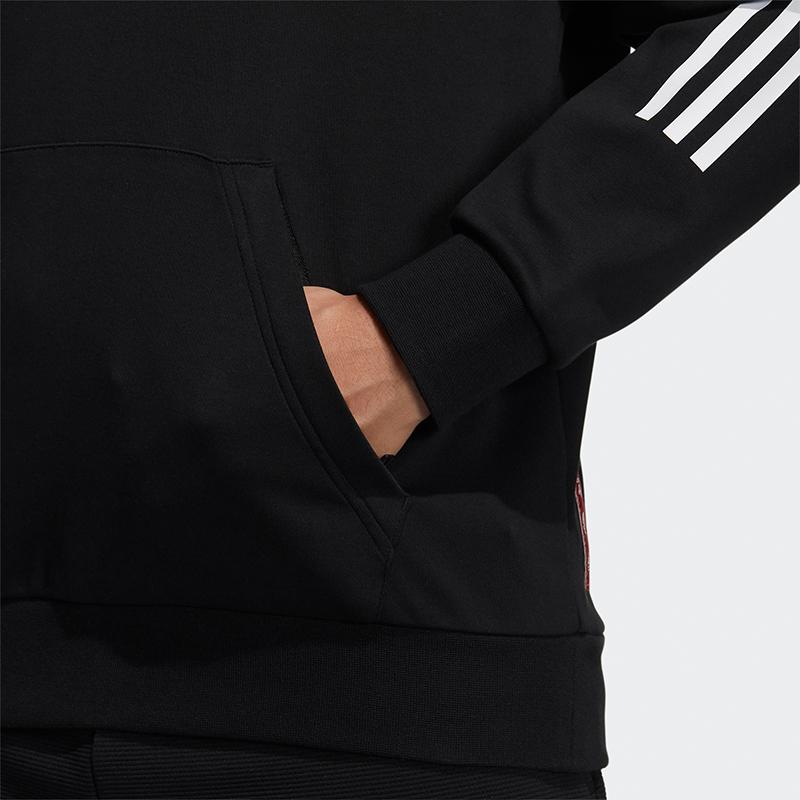 Adidas CNY Series Gfx Hs Logo Print Hoodie Men Tops Black GP1839