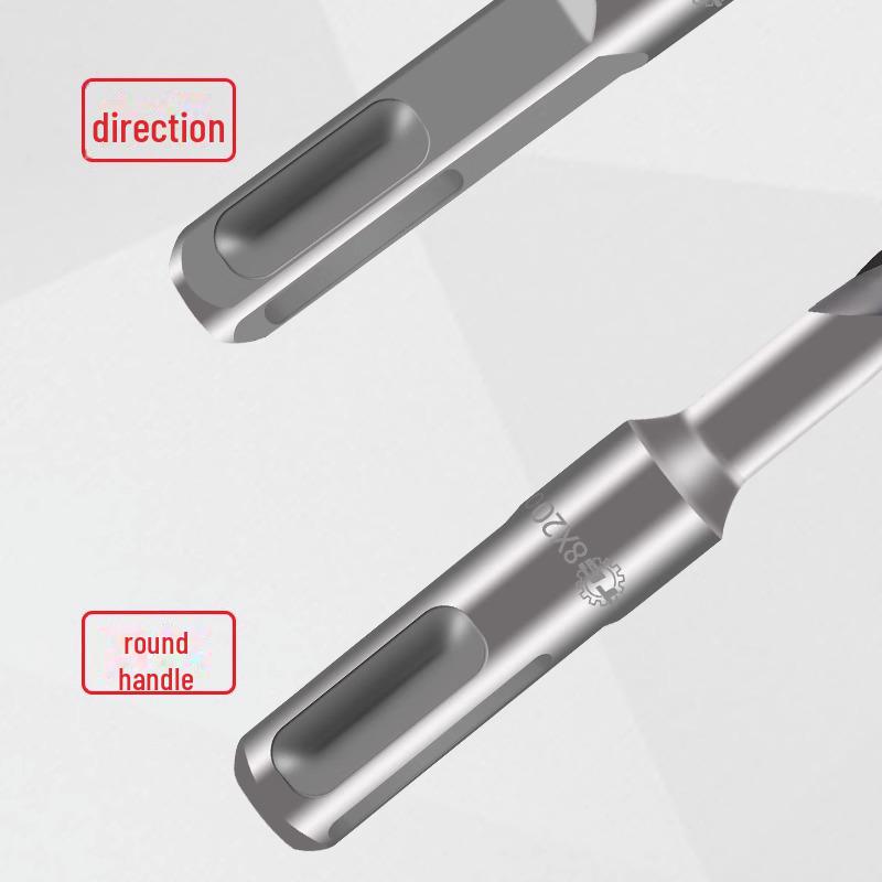 Tiangong Electric Rotary Hammer Drill, Square & Round Handle, for Concrete & Brick - 4 Pits & 2 Grooves.