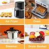 3-layers Air Fryer Rack Stainless Steel Stackable Grid Grilling Drying Steam For Air Fryer Basket Tray Air Fryer Accessories