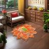 WTEMPO 3D Lotus Carpet Bedroom Carpet Bathroom Floor Mat Anti Slip Foot Mat