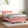 VidaXL Divan Bed and Mattress Pink 80x200 Cm Velvet - Model 3141154