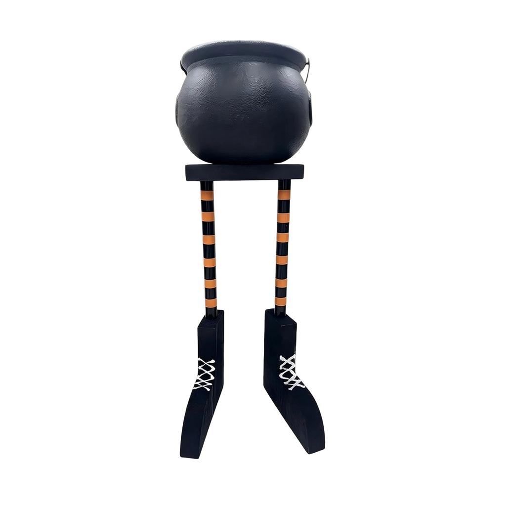 Halloween Witch Legs Candy Dish and Witch Outdoor Front Porch Yard Party Decorations