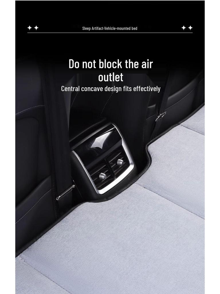 Universal Dual-Use Car Rear Seat Sleeping Pad - Self-Inflating, Foldable, Thickened for Camping and Travel