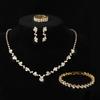 Bridal Jewelry Set With Alloy Water Drill Crystal Pendant For Wedding Bride Gift