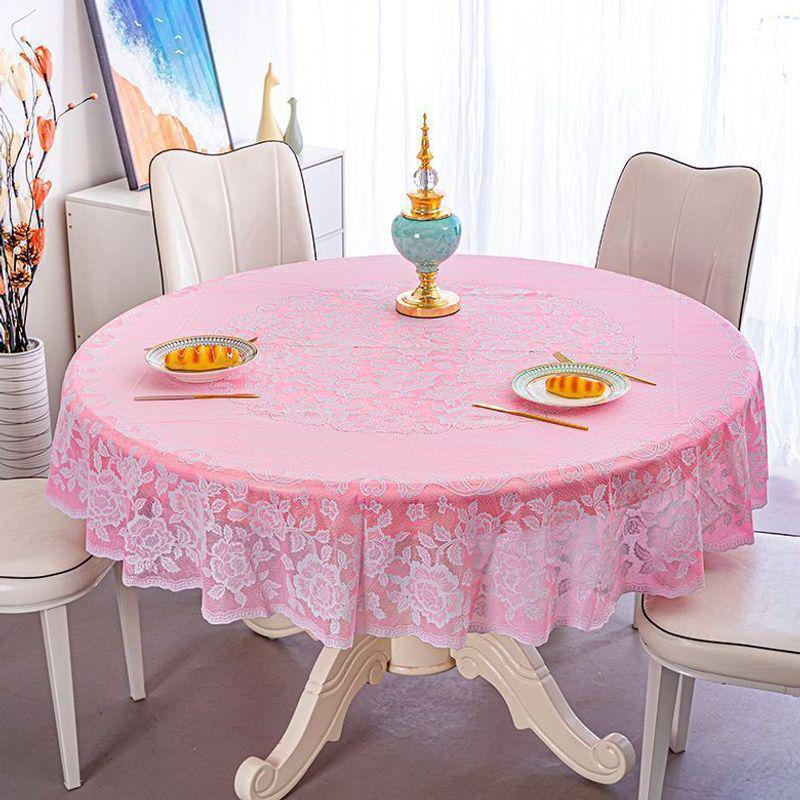 Large Wash-Free Round Tablecloth for Dining and Hotel Use - New Year Boutique Edition