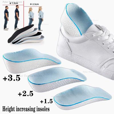 Solette per aumento altezza Uomo Donna Scarpe Piedi piatti Supporto arco plantare Solette ortopediche Sneakers Sollevamento tallone Memory Foam Cuscinetti morbidi per scarpe