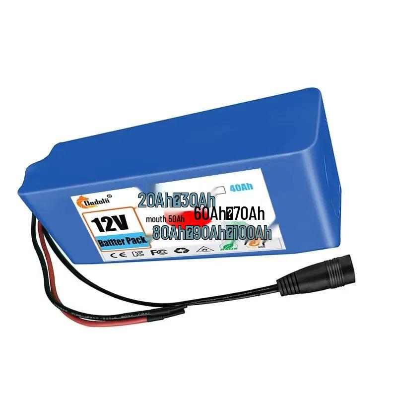 12V 60Ah 18650 3S10P Rechargeable Lithium-Ion Battery Pack for Electric Bikes and Skateboards