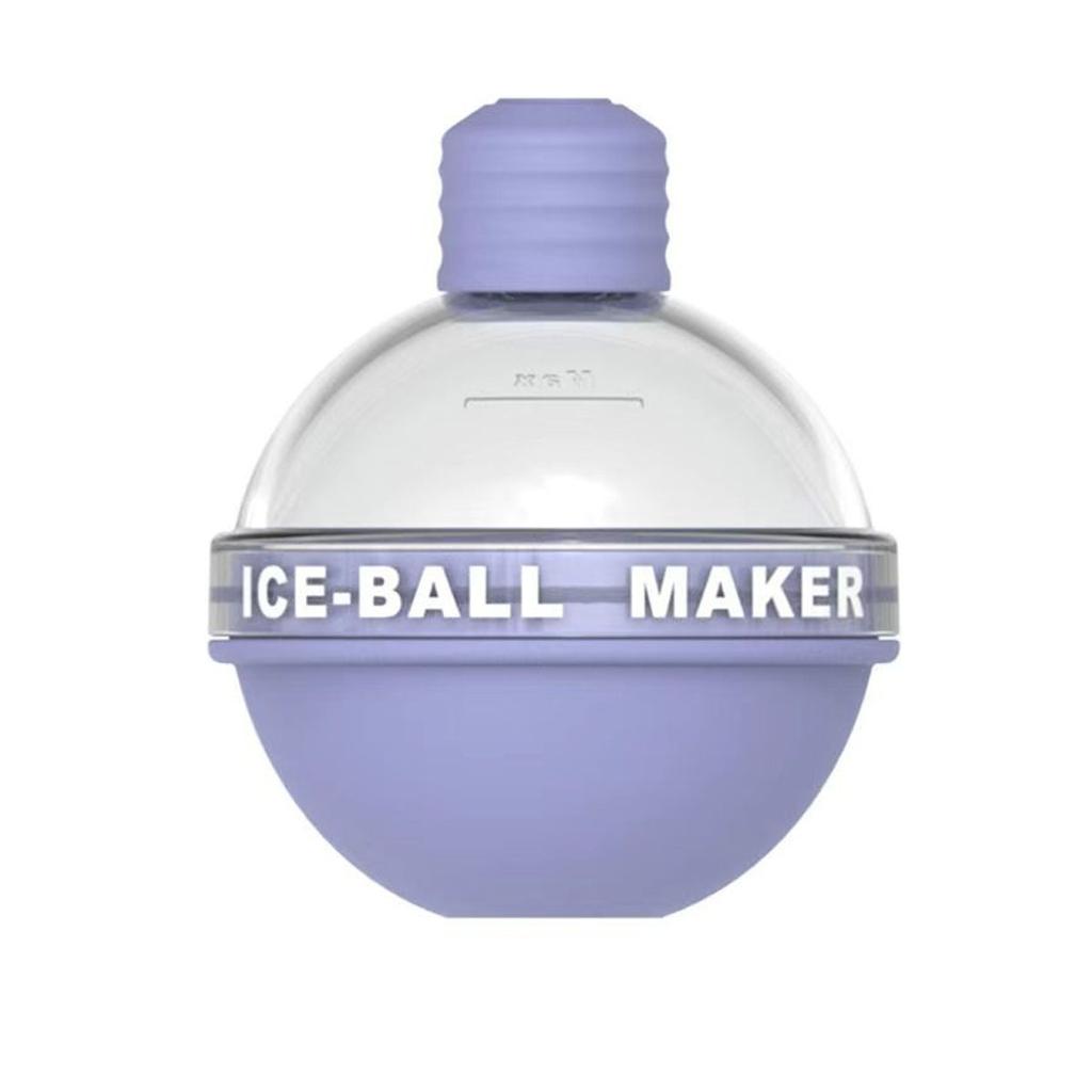 Silicone Ice Ball Maker - 2.5in Round Sphere Whiskey and Cocktail Mold for Kitchen Tools