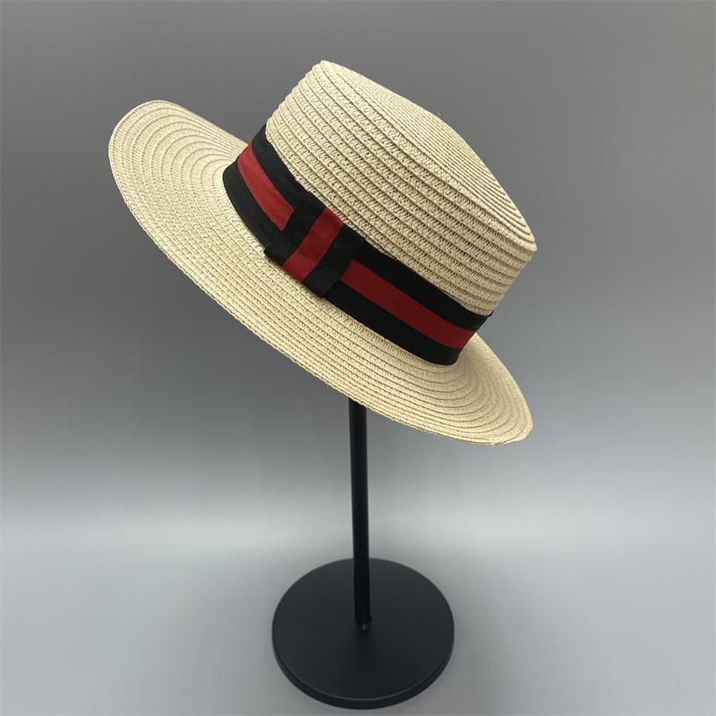 

Unisex Summer Straw Hat with UV Protection - Stylish, Breathable, Wide Brim, British & Korean Inspired Design M (56-58cm)
