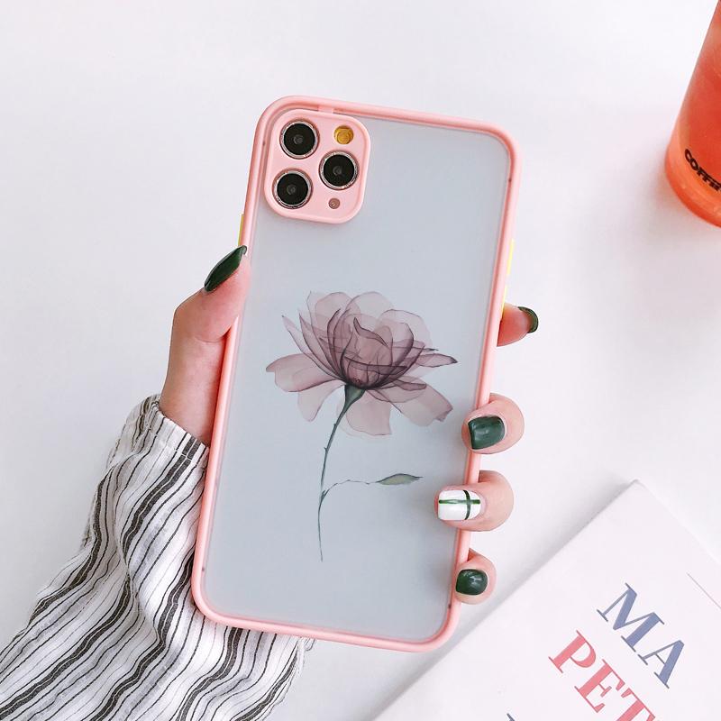 Simple daisy flower Phone Case For iPhone 15 13 12 11 Pro Max 16 14 Plus 12 13 Mini XS X XR 7 8 Plus SE2 Shockproof Back Covers