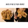 Cute plush gloves for women, plush to keep warm in winter, can hang the neck for riding, cold-proof students, all-inclusive with fingers