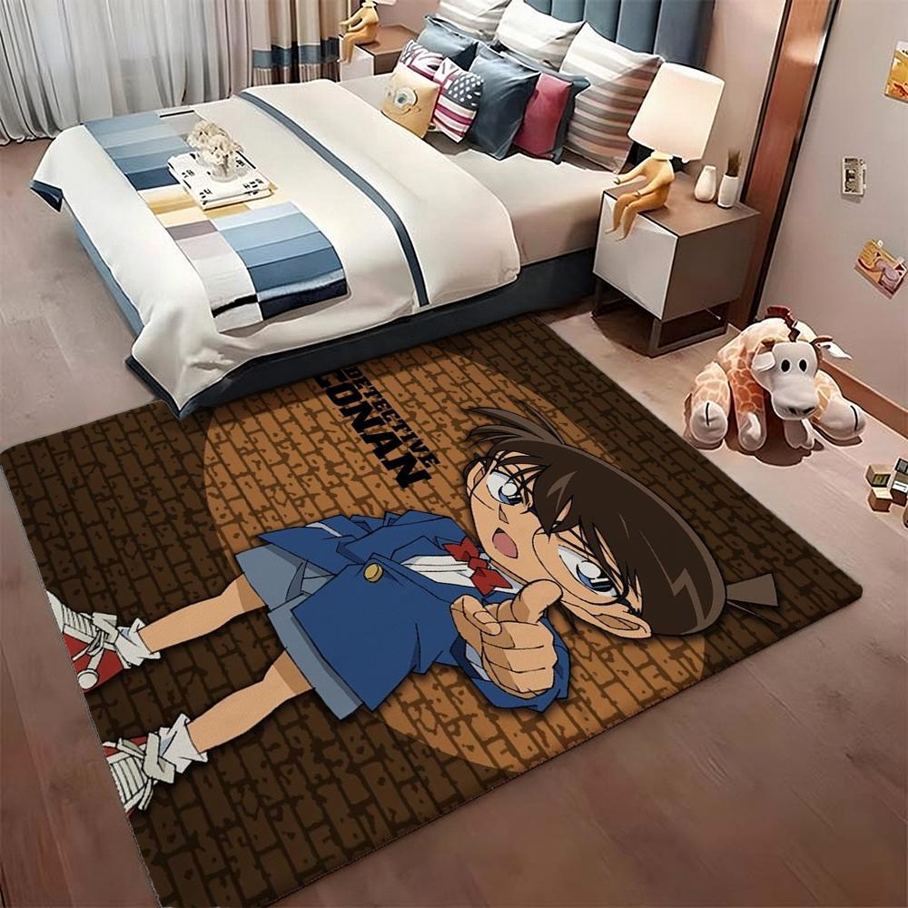 Detective Conan Anime Mystery Think Detective Conan Anime Mystery Theme Rug Soft Nonslip Carpet For Entryway Hallway Balcony Home Decor