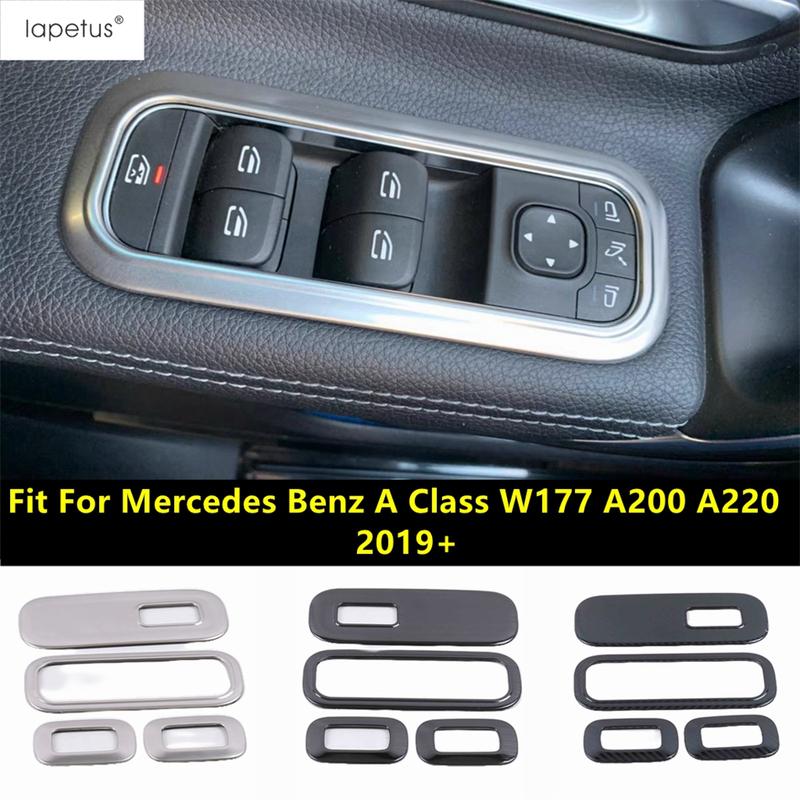 Car Window Lift Glass Switch Button Panel Frame Decoration Cover Trim Accessories For Benz A Class W177 A200 A220  - 2024