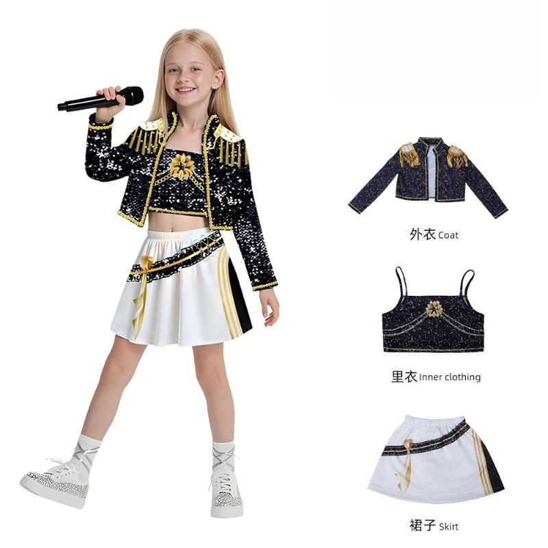 Girls Kpop Demon Hunter Rumi Zoey Mira Cosplay Costume Anime Idol Huntrix Uniform Suit for Halloween Carnival Party Outfits Gift
