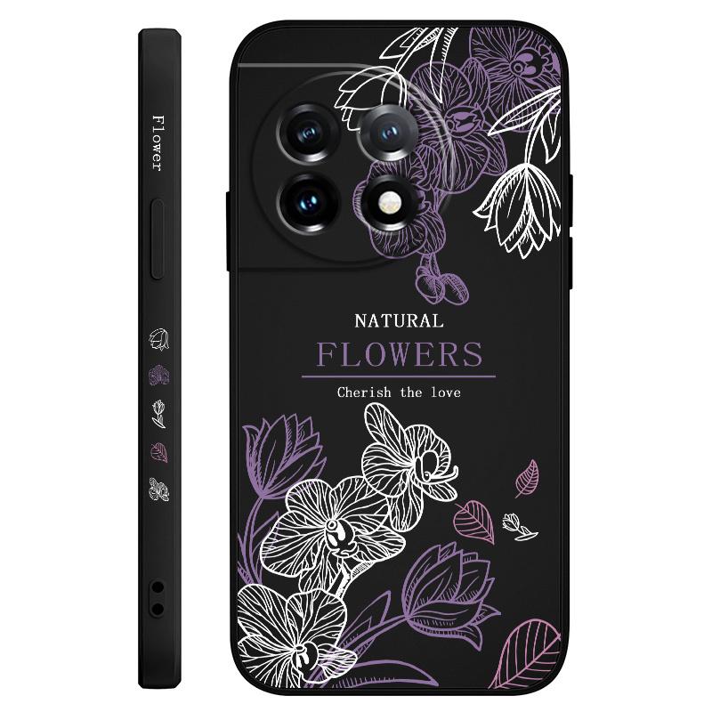 Flower Language Phone Case For Oneplus 13 13R 12 12R 11 11R 10 10R 10T 9R 9RT 9 8T 8 7 7T Pro 5G Liquid Silicone Cover