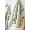 Lot de 2 essuie-mains "Vickie" 50 x 70 cm Tissé teint "Gaze de Coton"