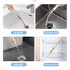 1/2 Sewer Sink Cleaning Brush Household Kitchen Bathroom Flexible Hair Cleaner Used for Collecting Cleaning Hair In Household Se