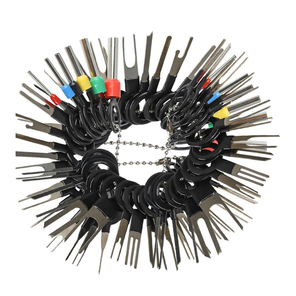 39 Piece Terminal Removal Tool Kit Wire Pin Extractor Set with Single Double Three Pin Extractors and Wrap Tools for Car,