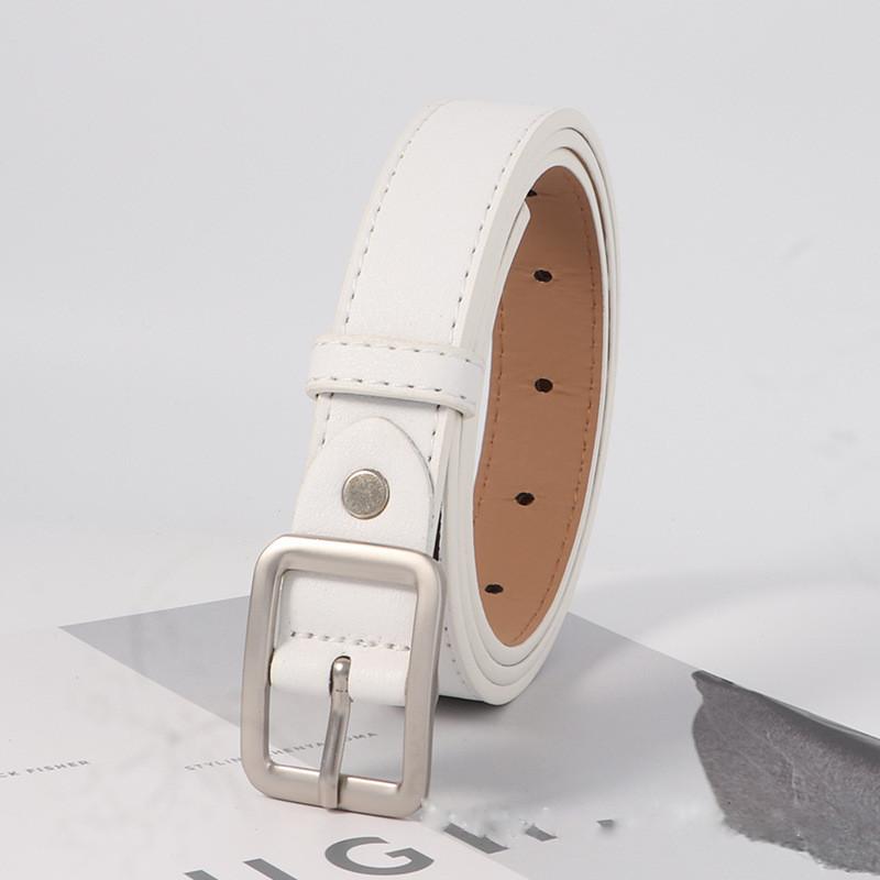 Belt Rectangular Matte Silver Solid Buckle Wide Waistband Chic Leisure Fashion