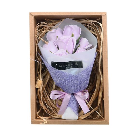 1 bouquet di rose artificiali a mano con fiori, decorazioni per festival, regali per feste