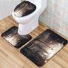 Landscape Bathroom Floor Mat Toilet Three-Piece Set