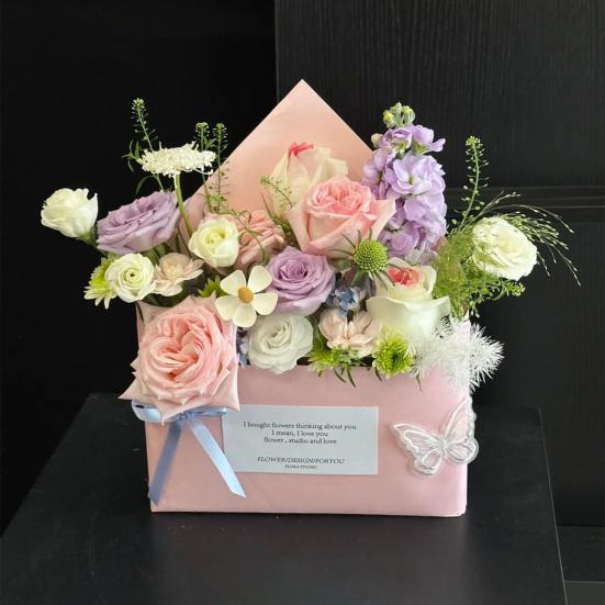 Floristen Strauß Umschlagbox Blume Floraler Straußhalter Blumenverpackungspapier Geschenkbox Präsentverpackungsbeutel für Muttertag Valentinstag Hochzeit