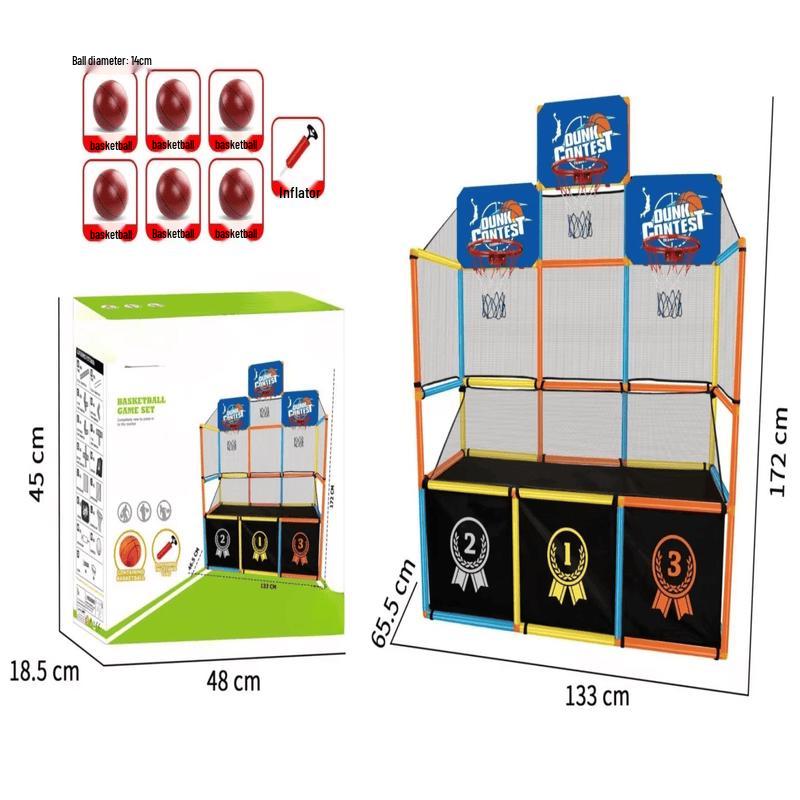 Yuzhan Deluxe Kids 3-Player Indoor/Outdoor Basketball Arcade