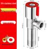 304 Stainless Steel Angle Stop Valve for Water Heater and Toilet, Wall-Mounted Triangle Design, Thickened Type