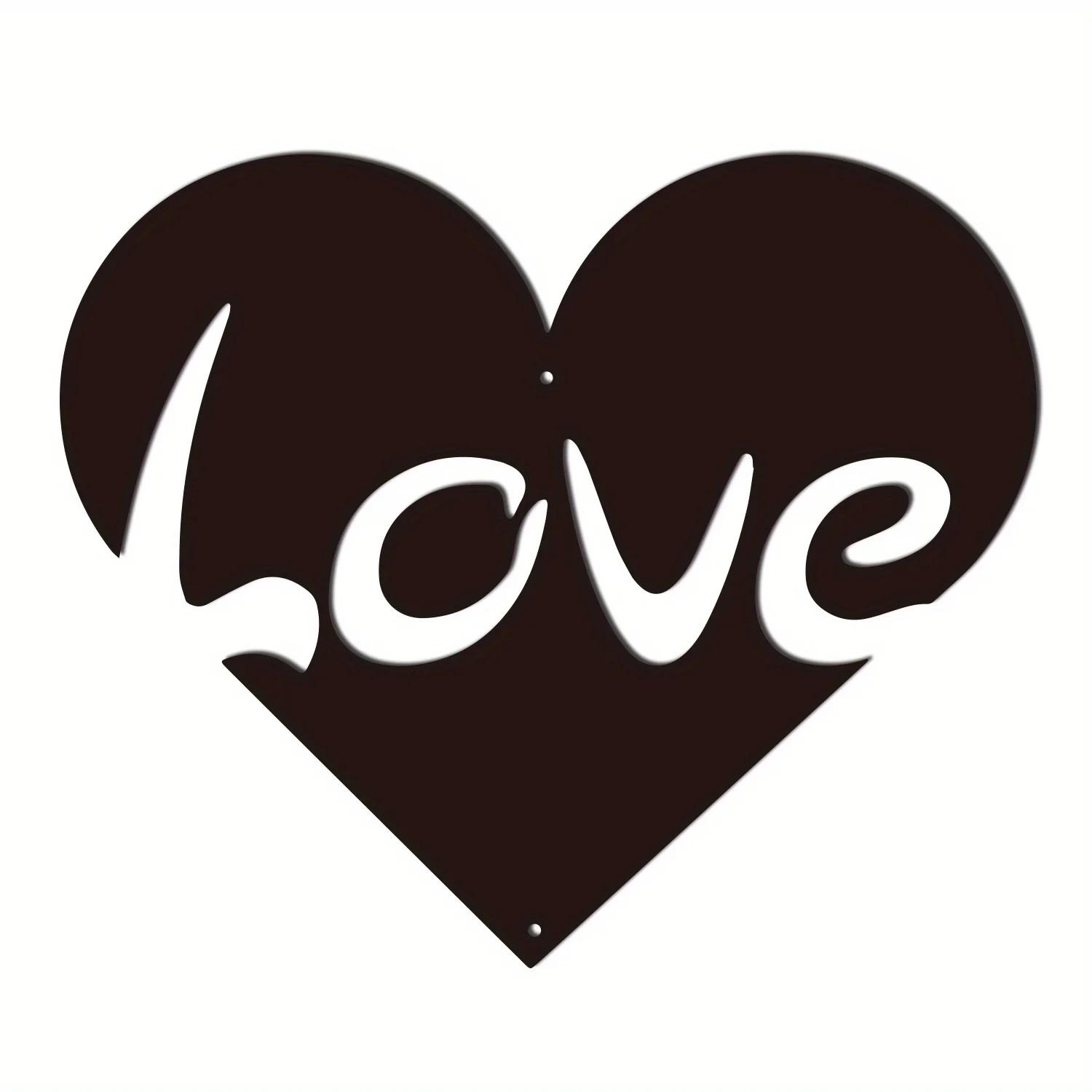 

Love Metal Wall Art Элегантный металлический настенный знак Стильный настенный знак для офиса, детской и спальни | Вдохновляющий декор с цитатой чёрный