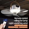 Rechargeable Hanging Fan Light Energy Saving Electric Fan Night Lamp  Outdoor Camping