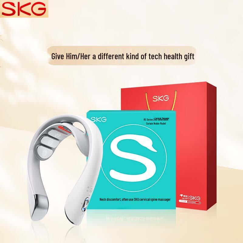 SKG K5-2 Smart Neck Massager with Heat and Bluetooth Earbuds