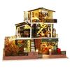 Spilay 1/24 DIY Wooden Miniature Dollhouse - Ha+LED Light, Music Box, Dust Cover - For Ages 14+ (Romantic)