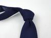 [F NODE] Knit Tie, Narrow Necktie, Simple, Solid Color, Pointed Tip, Business Knit Tie, Gift, Wedding, Brown, Pointed Tip, Stylish (Navy)