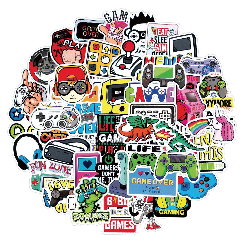 50 Classic Game Console Cartoon Graffiti Stickers for Suitcases, Notebooks, Water Cups, and Scooters